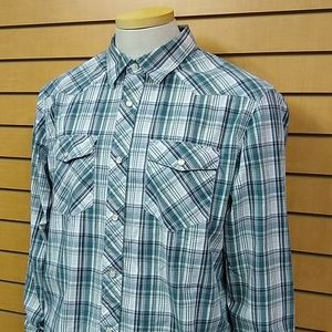 Banana Republic XL Green Plaid Button Down…